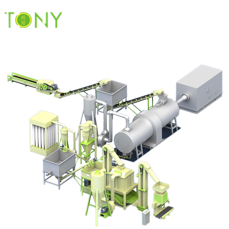 TONY högkvalitativ och professionell teknologi 7-8 ton \/ timme biomassa pelletsanläggning